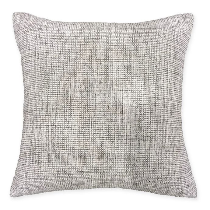 Woodbury Chenille Square Throw Pillow in Grey Bed Bath & Beyond