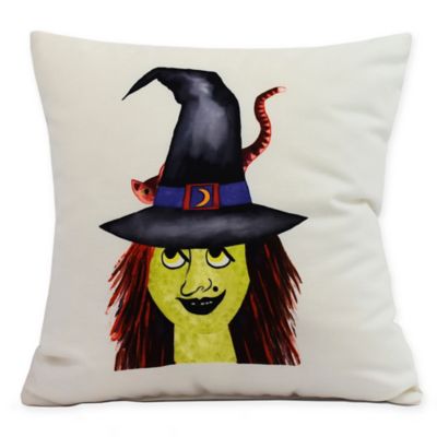 E by Design Witches Hat Square Throw Pillow