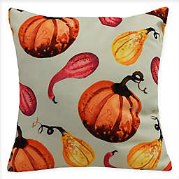 E by Design Gourds Galore Square Throw Pillow