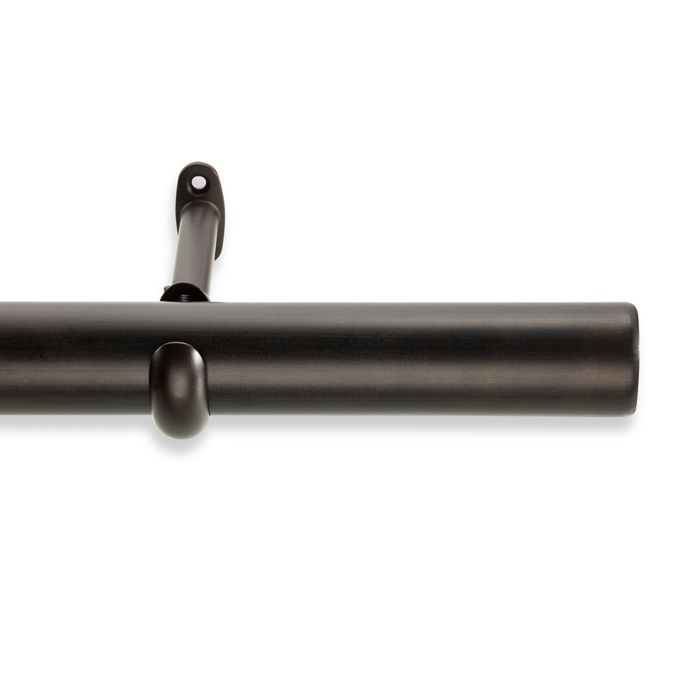 Cambria Estate Single Curtain Rod In Matte Brown Bed Bath Beyond