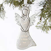 Guardian Angel Personalized Silver Ornament