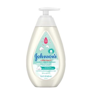 Johnson &amp; Johnson&reg; Cotton Touch 13.5 oz. Newborn Baby Wash and Shampoo. View a larger version of this product image.