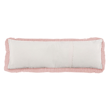 Safavieh Soliel Shag 14&quot; x 24&quot; Oblong Indoor/Outdoor Throw Pillow in Blush. View a larger version of this product image.