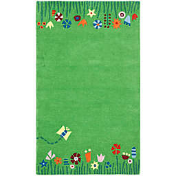 Safavieh Kids® Floral Border Rug in Green