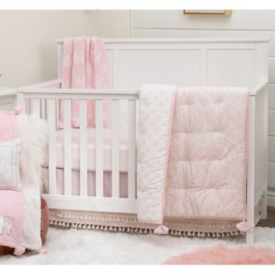 pink elephant crib bedding