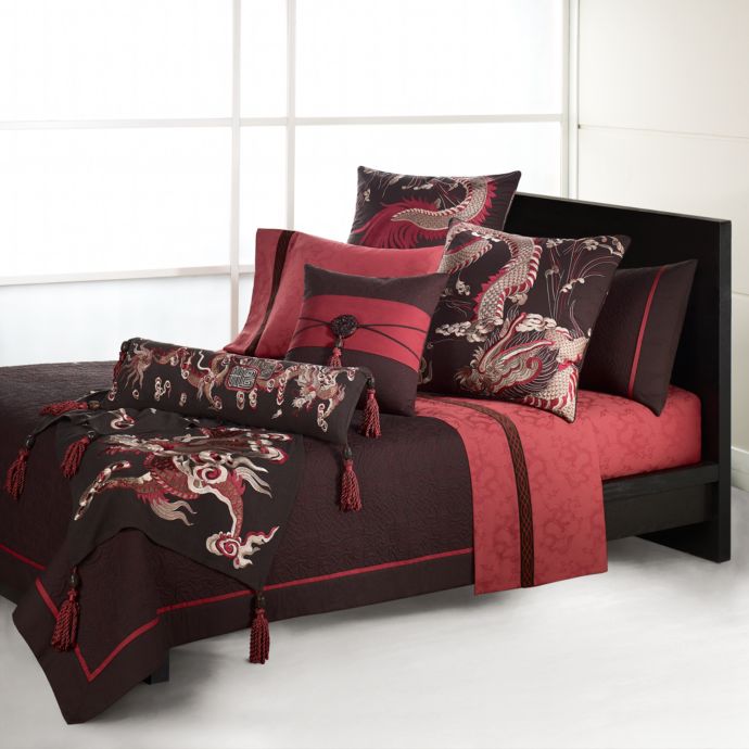 Natori Dynasty Imperial Duvet Cover In Red Brown Bed Bath Beyond