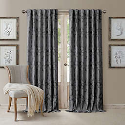 Darla 108-Inch Rod Pocket/Back Tab Blackout Window Curtain Panel in Dark Grey