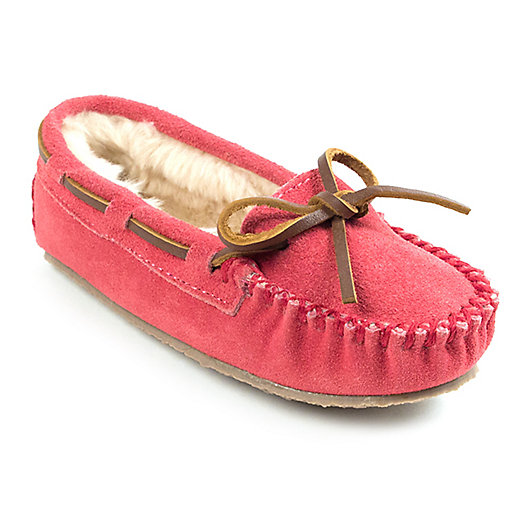 Alternate image 1 for Minnetonka® Size 13 Cassie Kid's Slippers in Hot Pink