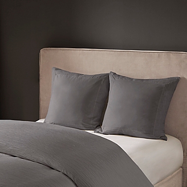 N Natori&reg; Hanae European Pillow Sham in Grey. View a larger version of this product image.