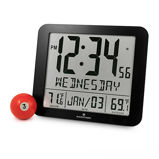 Large Display Slim Atomic Digital Clock, Best Atomic Clock With Outdoor Temperature