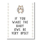 &quot;If You Wake the Baby&quot; 6-Inch x 4.5-Inch Wood Wall Art