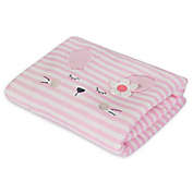 Gerber&reg; Bunny Animal Face Organic Cotton Blanket in Pink