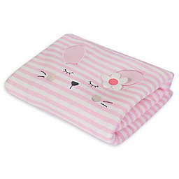 Gerber® Bunny Animal Face Organic Cotton Blanket in Pink
