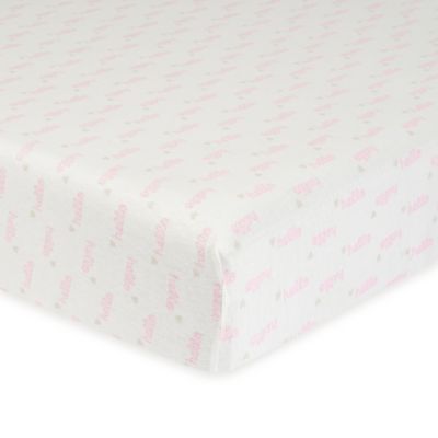 pink fitted crib sheet