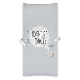 Gerber® "Adventure Awaits" Organic Cotton Changing Pad Cover in Grey