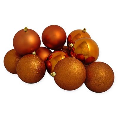 3 pack Vickerman 476956-8.7 Burnished Orange Matte Finial Christmas Tree Ornament N175018D
