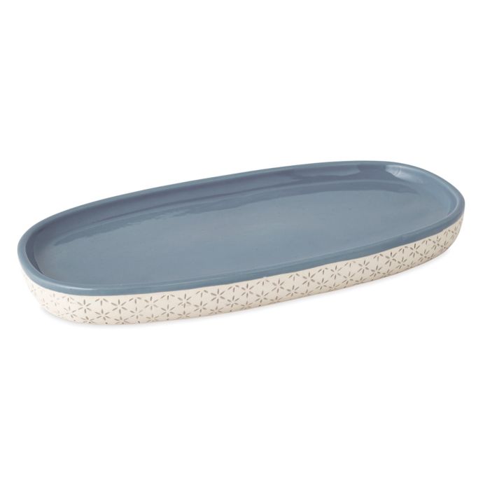 Daya Vanity Tray In Blue Bed Bath Beyond