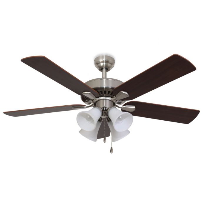 Cordova 52 Inch 4 Light Brushed Nickel Ceiling Fan Bed Bath Beyond