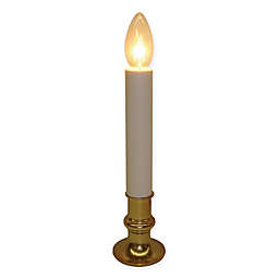 Brite Star 10-Inch Clear Incandescent Candle Lamp with Gold Base (Set of 2)