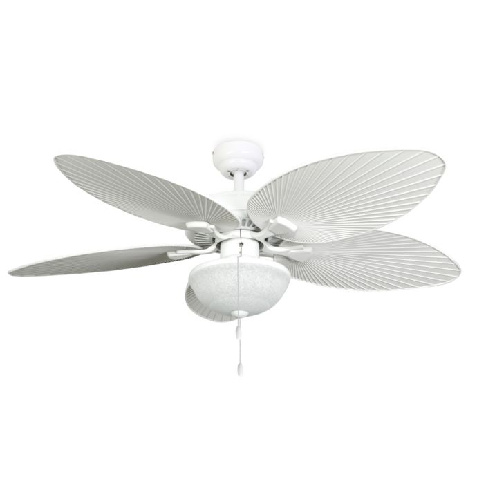 52-Inch Wisteria Outdoor White Ceiling Fan with Light Kit ...