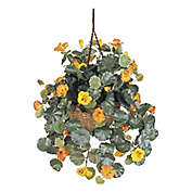 Nearly Natural 22-Inch Nasturtium Silk Hanging Basket