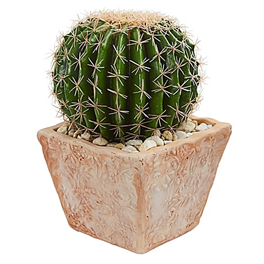 Nearly Natural 17-Inch Artificial Cactus Plant in Planter. View a larger version of this product image.