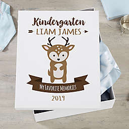 Woodland Adventure Deer Personalized Kids Keepsake Box