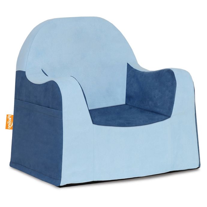 P Kolino Little Reader Two Tone Chair In Light Blue Blue