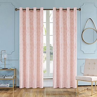 Skye 84-Inch Grommet Window Curtain Panel in Blush (Single). View a larger version of this product image.