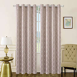 Mila 126-Inch Grommet Room Darkening Window Curtain Panel in Blush (Single)