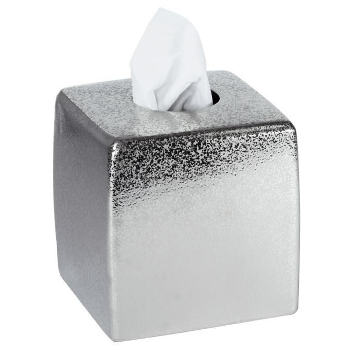 silver tissue box