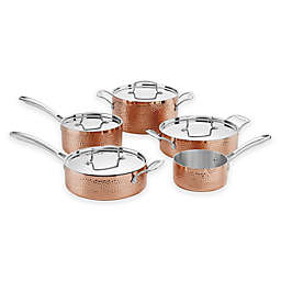 Cuisinart® Hammered Copper Tri-Ply Stainless Steel 9-Piece Cookware Set