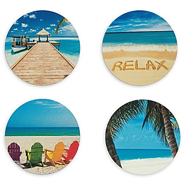Blank Slate Beach Coasters (Set of 4) | Bed Bath & Beyond