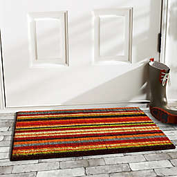 Calloway Mills Pallisades Stripe 17" x 29" Multicolor Coir Door Mat