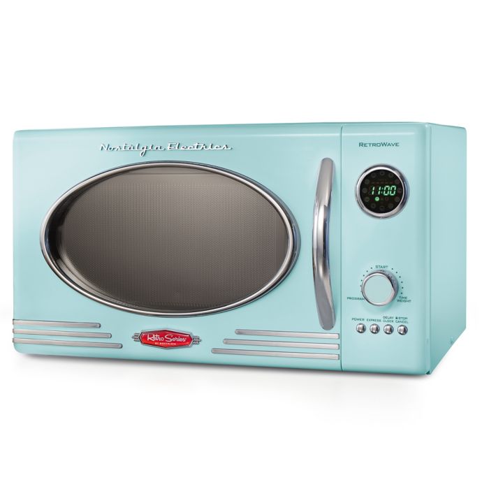 Nostalgia Electrics Microwave Oven In Aqua Bed Bath Beyond