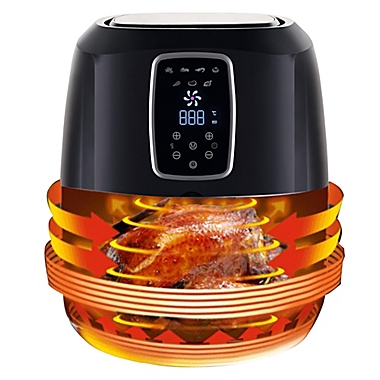 Emerald 5.2 Liter Air Fryer in Black. View a larger version of this product image.
