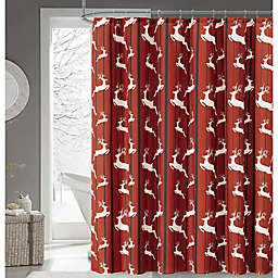 Deer Shower Curtain in Wine