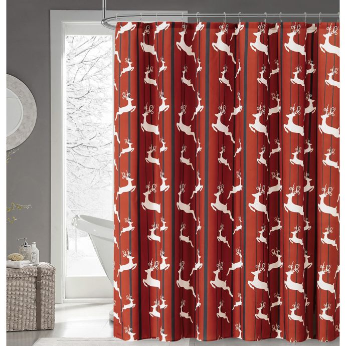 Deer Shower Curtain In Wine Bed Bath Beyond