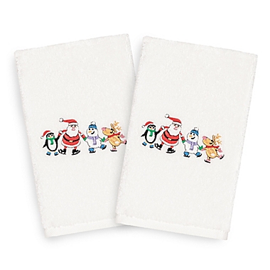 Linum Home Christmas Skating Party Hand Towels (Set of 2). View a larger version of this product image.