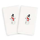 Alternate image 0 for Linum Home Christmas Embroidered Snowman Hand Towels (Set of 2)