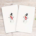 Alternate image 1 for Linum Home Christmas Embroidered Snowman Hand Towels (Set of 2)