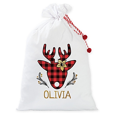 Personalized Planet Deer Santa Gift Sack. View a larger version of this product image.