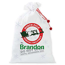 Personalized Planet Do Not Open Santa Gift Sack