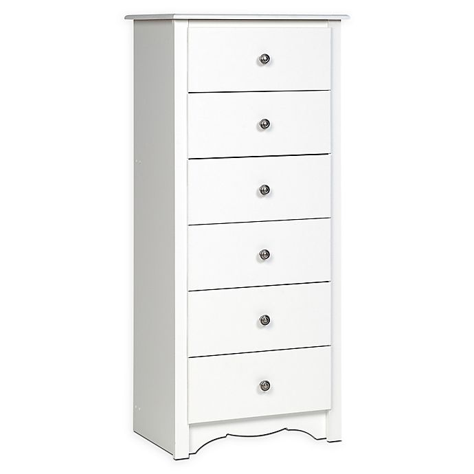 Monterey 6 Drawer Tall Chest Bed Bath, Tall Long White Dresser 6 Drawers