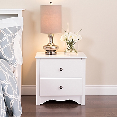 Monterey 2-Drawer Nightstand in White. View a larger version of this product image.