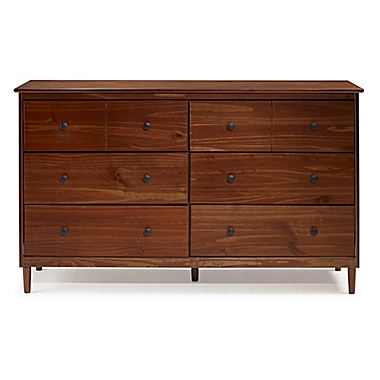 Forest Gate 6-Drawer Solid Wood Dresser in Walnut. View a larger version of this product image.