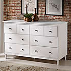Alternate image 5 for Forest Gate 6-Drawer Solid Wood Dresser in White