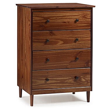 Forest Gate 4-Drawer Solid Wood Dresser in Walnut. View a larger version of this product image.