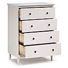 Alternate image 2 for Forest Gate 4-Drawer Solid Wood Dresser in White