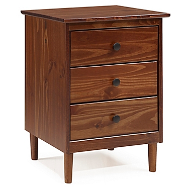 Forest Gate&trade; Aspen 3-Drawer Solid Wood Nightstand in Walnut. View a larger version of this product image.